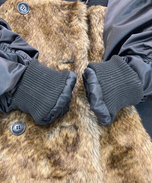 MAISON SPECIAL（メゾンスペシャル）MAISON SPECIAL (メゾンスペシャル) 切替デザインロングコート ブラック×ブラウン サイズ:ｆｒｅｅの古着・服飾アイテム