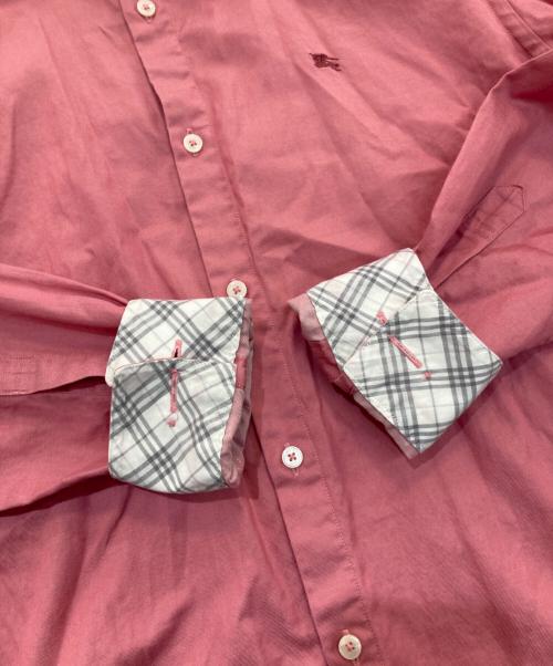 BURBERRY BLACK LABEL（バーバリーブラックレーベル）BURBERRY BLACK LABEL (バーバリーブラックレーベル) ロングスリーブシャツ　D1L10-107-16 ピンク サイズ:39の古着・服飾アイテム