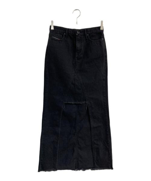 DIESEL（ディーゼル）DIESEL (ディーゼル) デニムデザインスカート　DE-ANGIE ブラック サイズ:26の古着・服飾アイテム