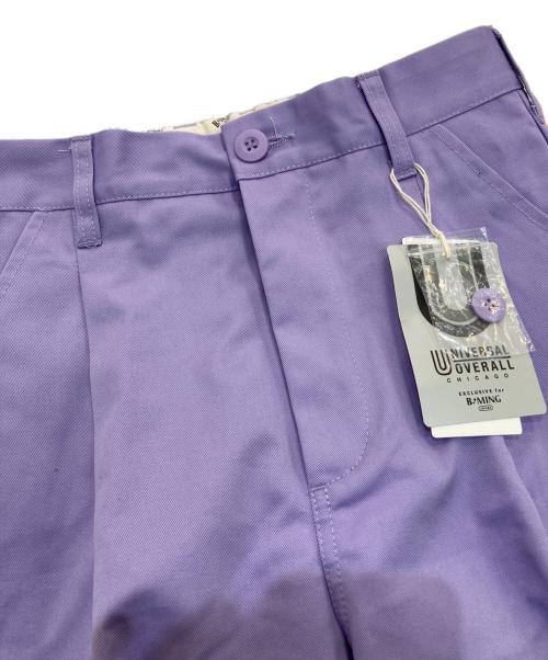 UNIVERSAL OVERALL（ユニバーサルオーバーオール）UNIVERSAL OVERALL (ユニバーサルオーバーオール) B:MING LIFE STORE (ビーミングライフストア) タックワイドパンツ　U2112679BL パープル サイズ:S 未使用品の古着・服飾アイテム
