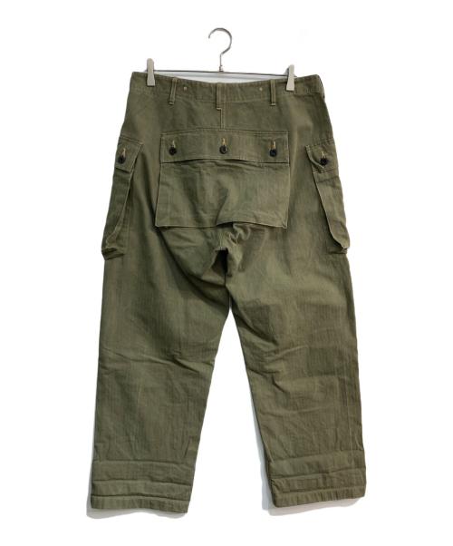 BUZZ RICKSON'S（バズリクソンズ）BUZZ RICKSON'S (バズリクソンズ) U.S.MARINE CORPS HERRINGBONE PANTS　U.S.M.C. M-1944 復刻モデル　BR42340 カーキ サイズ:36の古着・服飾アイテム