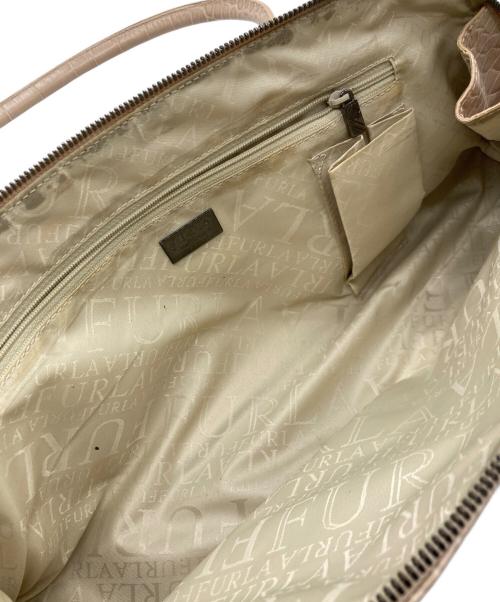 FURLA（フルラ）FURLA (フルラ) クロコ型押しバッグ ピンクの古着・服飾アイテム