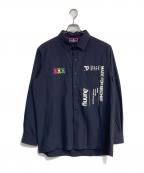 Psycho Bunnyサイコ バニー）の古着「ナイロンシャツ」｜ネイビー