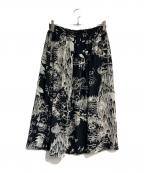 a part of me.ア・パート オブ ミー）の古着「総柄スカート　日本製　 Y's for living」｜ホワイト×ブラック