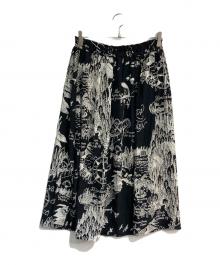 a part of me.（ア・パート オブ ミー）の古着「総柄スカート　日本製　 Y's for living 」｜ホワイト×ブラック