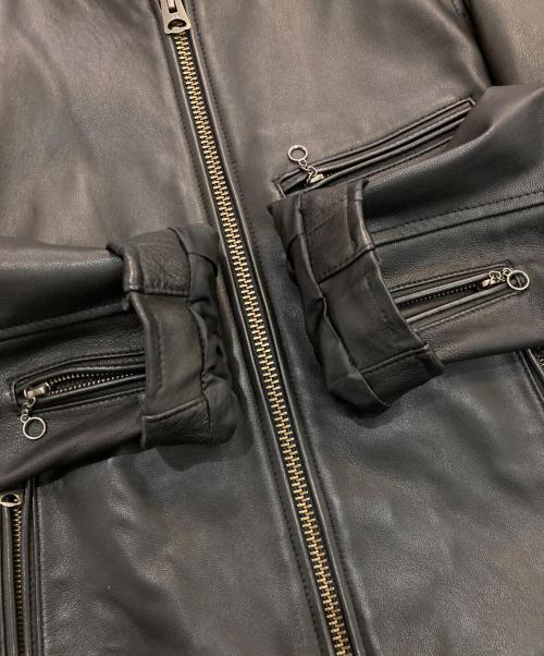 BACK NUMBER（バックナンバー）BACK NUMBER (バックナンバー) リアルレザーシングルジャケット　BN-4216001 ブラック サイズ:Mの古着・服飾アイテム