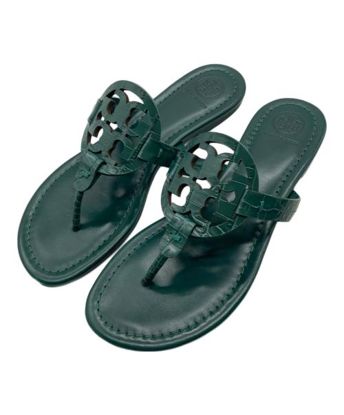 TORY BURCH（トリーバーチ）TORY BURCH (トリーバーチ) MILLER CROCO グリーン サイズ:6の古着・服飾アイテム