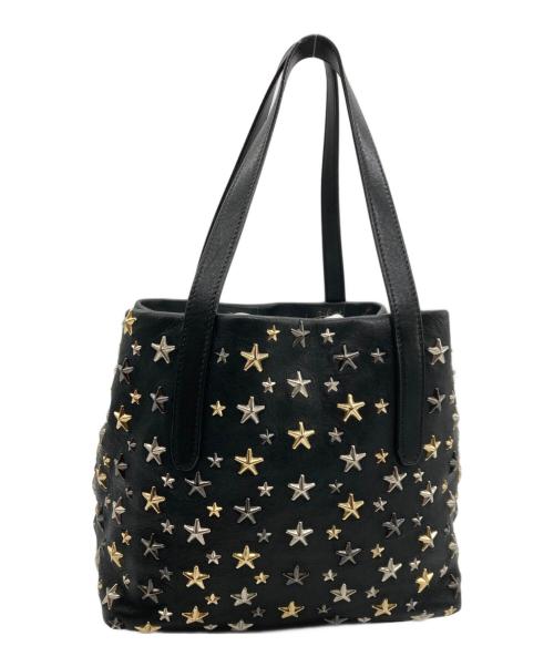 JIMMY CHOO（ジミーチュウ）JIMMY CHOO (ジミーチュウ) ソフィアS スタースタッズレザートートバッグ ブラックの古着・服飾アイテム