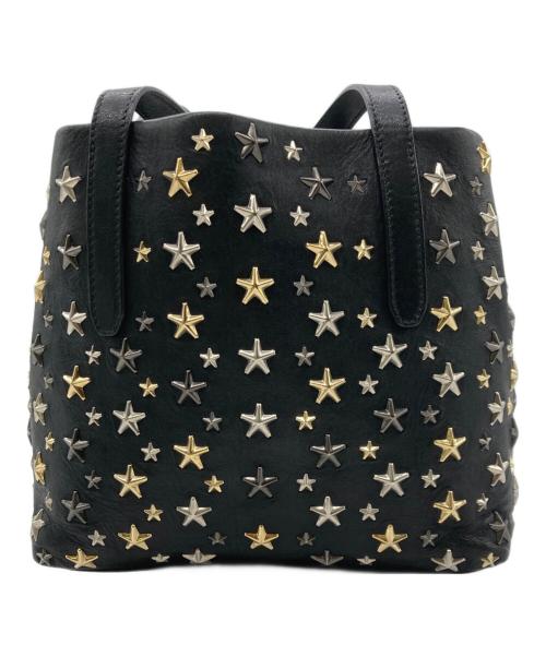 JIMMY CHOO（ジミーチュウ）JIMMY CHOO (ジミーチュウ) ソフィアS スタースタッズレザートートバッグ ブラックの古着・服飾アイテム