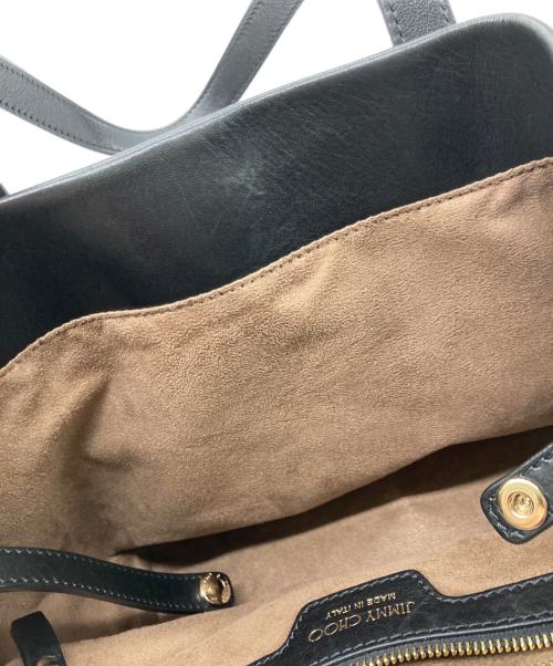 JIMMY CHOO（ジミーチュウ）JIMMY CHOO (ジミーチュウ) ソフィアS スタースタッズレザートートバッグ ブラックの古着・服飾アイテム