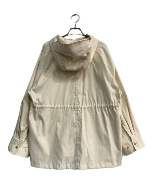 Spick and Span（スピック＆スパン）Spick and Span (スピックアンドスパン) 撥水ツイルフーデッドブルゾン ナチュラル サイズ:38の古着・服飾アイテム