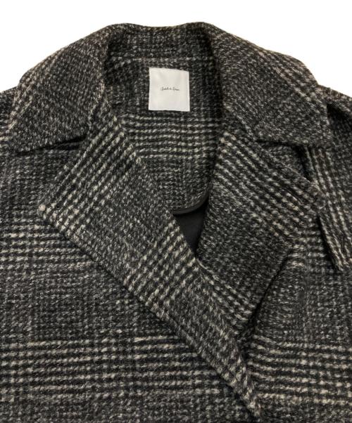 Spick and Span（スピック＆スパン）Spick and Span (スピックアンドスパン) Wスライバーチェックハーフコート　23-020-200-2040-4-0 ブラック×グレー サイズ:36の古着・服飾アイテム