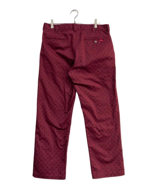SUPREME（シュプリーム）SUPREME (シュプリーム) Work Pants polka dot レッド サイズ:32の古着・服飾アイテム