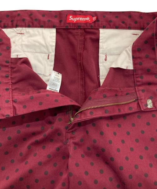SUPREME（シュプリーム）SUPREME (シュプリーム) Work Pants polka dot レッド サイズ:32の古着・服飾アイテム