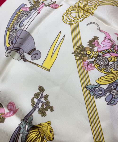 HERMES（エルメス）HERMES (エルメス) Les Fantaisies du Roy レッド×イエローの古着・服飾アイテム