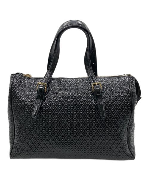 TOD'S（トッズ）TOD'S (トッズ) エナメル2WAYトートバッグ ブラックの古着・服飾アイテム