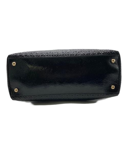 TOD'S（トッズ）TOD'S (トッズ) エナメル2WAYトートバッグ ブラックの古着・服飾アイテム