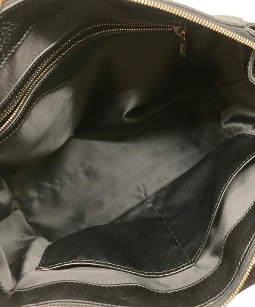 TOD'S（トッズ）TOD'S (トッズ) エナメル2WAYトートバッグ ブラックの古着・服飾アイテム