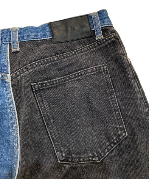 JOHN LAWRENCE SULLIVAN（ジョン ローレンス サリバン）JOHN LAWRENCE SULLIVAN (ジョン ローレンス サリバン) WASHED DENIM BI-COLOR PANTS　2A029-0320-18 インディゴ×グレー サイズ:46の古着・服飾アイテム