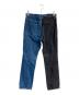 JOHN LAWRENCE SULLIVAN (ジョン ローレンス サリバン) WASHED DENIM BI-COLOR PANTS　2A029-0320-18 インディゴ×グレー サイズ:46：5000円