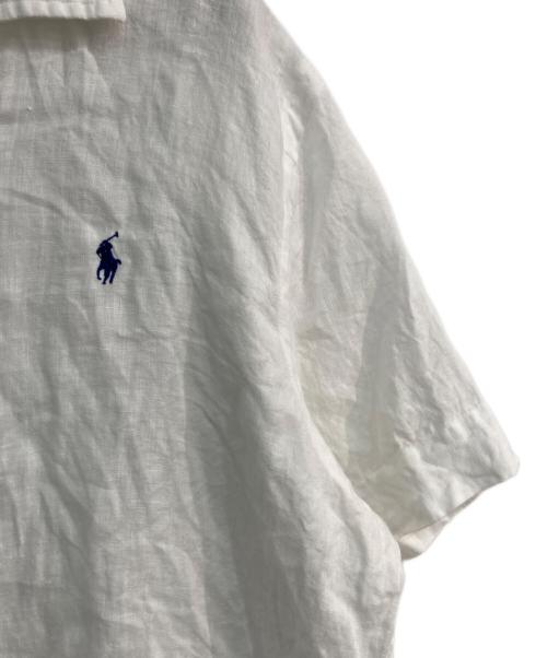 POLO RALPH LAUREN（ポロ・ラルフローレン）POLO RALPH LAUREN (ポロ・ラルフローレン) 半袖リネンシャツ ホワイト サイズ:Lの古着・服飾アイテム