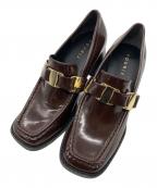 riendaリエンダ）の古着「チェーン付きスリムトゥローファーパンプス」｜ブラウン