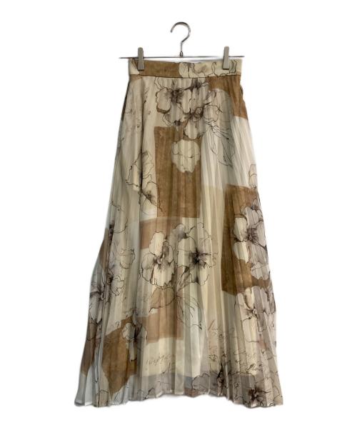 Ameri（アメリ）AMERI (アメリ) HOLLY VINTAGE PLEATS SKIRT　0202094120 ベージュ サイズ:Mの古着・服飾アイテム