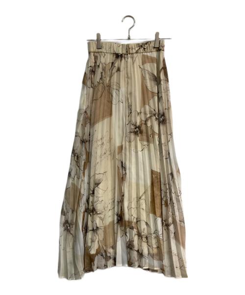 Ameri（アメリ）AMERI (アメリ) HOLLY VINTAGE PLEATS SKIRT　0202094120 ベージュ サイズ:Mの古着・服飾アイテム