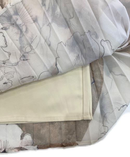 Ameri（アメリ）AMERI (アメリ) HOLLY VINTAGE PLEATS SKIRT　0202094120 ベージュ サイズ:Mの古着・服飾アイテム