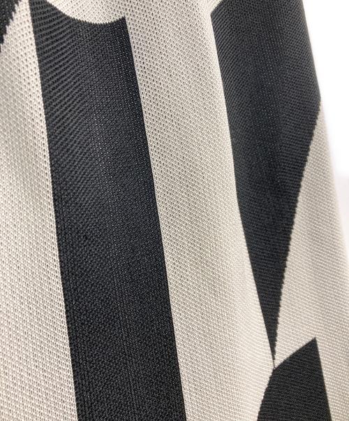 TRICOTE（トリコテ）TRICOTE (トリコテ) Adam et Rope (アダム エ ロペ) 別注JQ ニットスカート ブラック×ホワイト サイズ: LADIESの古着・服飾アイテム