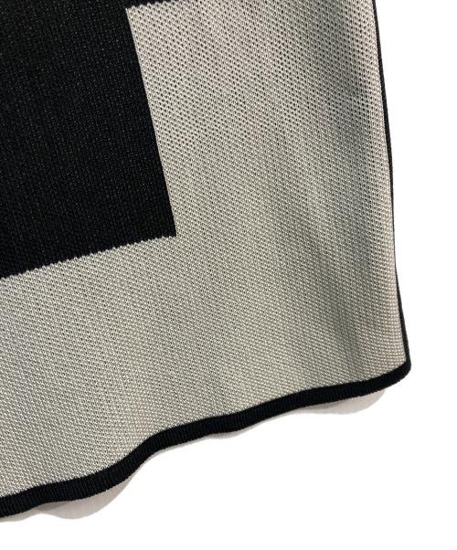 TRICOTE（トリコテ）TRICOTE (トリコテ) Adam et Rope (アダム エ ロペ) 別注JQ ニットスカート ブラック×ホワイト サイズ: LADIESの古着・服飾アイテム