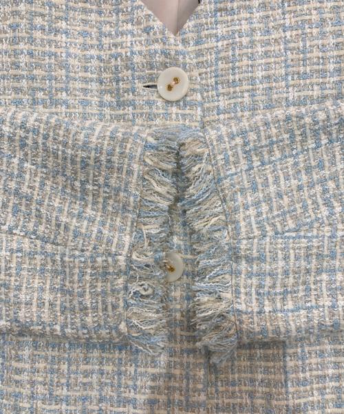 ReFLEcT（リフレクト）Reflect (リフレクト) ファンシーツイードライティコート 101-96250 ベージュ サイズ:M 未使用品の古着・服飾アイテム