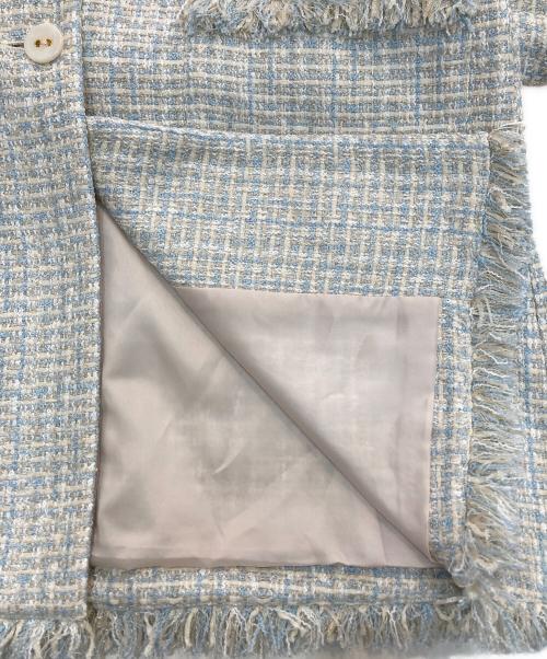 ReFLEcT（リフレクト）Reflect (リフレクト) ファンシーツイードライティコート 101-96250 ベージュ サイズ:M 未使用品の古着・服飾アイテム