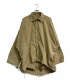 URUウル）の古着「TASLAN NYLON - LONG SLEEVE SHIRTS」｜カーキ