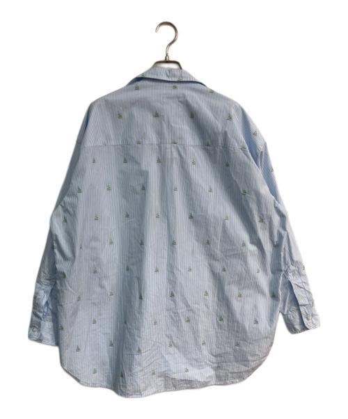 Frank&Eileen（フランクアンドアイリーン）Frank&Eileen (フランクアンドアイリーン) ヨット刺繍ストライプシャツ　SHIRLEY　3910700296 ブルー サイズ:XSの古着・服飾アイテム