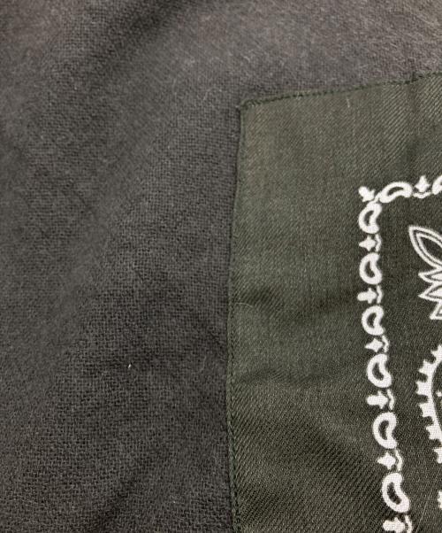 destin（デスティン）destin (デスティン) 140 PAISLEY CASHMEREストール チャコールグレーの古着・服飾アイテム