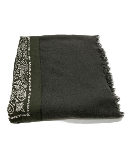 destin（デスティン）destin (デスティン) 140 PAISLEY CASHMEREストール チャコールグレーの古着・服飾アイテム