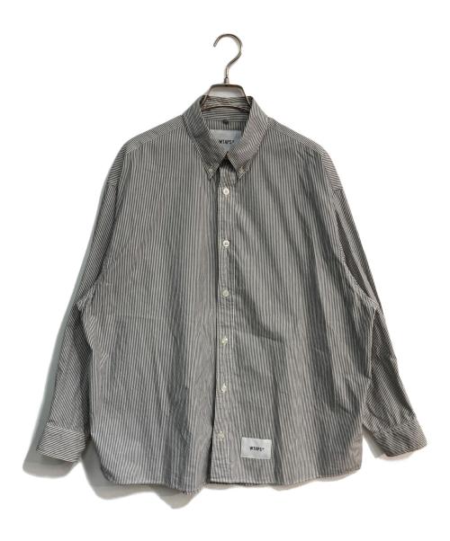 WTAPS（ダブルタップス）WTAPS (ダブルタップス) BROADCLOTH.TEXTILE.PROTECT　232GWDT-SHM03 ホワイト×グレー サイズ:02の古着・服飾アイテム