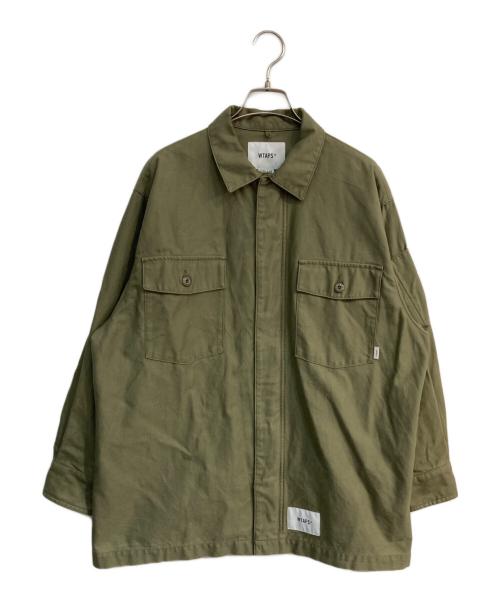 WTAPS（ダブルタップス）WTAPS (ダブルタップス) FLYERS LS COTTON SATIN　212BRDT-SHM04 グリーン サイズ:01の古着・服飾アイテム