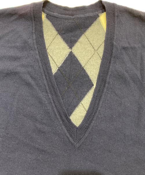 PLAN C（プランシー）Plan C (プランシー) アーガイルウールVネックニット　mvcma01k00fw001 ネイビー サイズ:Freeの古着・服飾アイテム