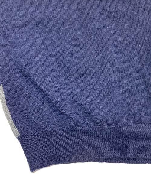 PLAN C（プランシー）Plan C (プランシー) アーガイルウールVネックニット　mvcma01k00fw001 ネイビー サイズ:Freeの古着・服飾アイテム