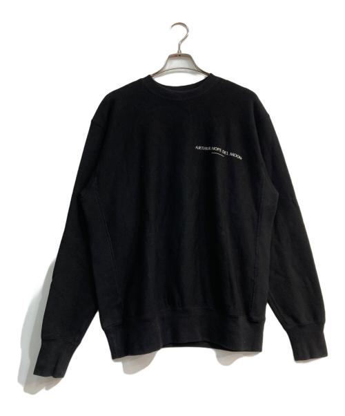 arthur hope del moon（アーサーホープデルムーン）ARTHUR HOPE DEL MOON (アーサーホープデルムーン) クルーネックスウェット ブラック サイズ:Mの古着・服飾アイテム