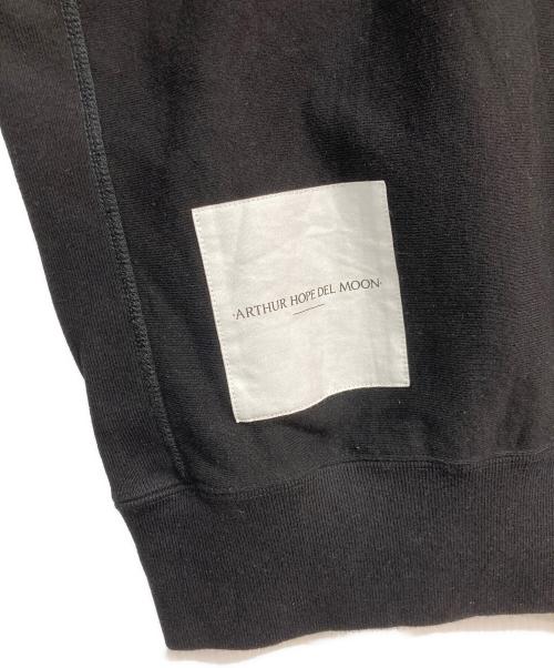 arthur hope del moon（アーサーホープデルムーン）ARTHUR HOPE DEL MOON (アーサーホープデルムーン) クルーネックスウェット ブラック サイズ:Mの古着・服飾アイテム