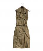 TODAYFULトゥデイフル）の古着「ノースリーブトレンチコート　11610001」｜ブラウン