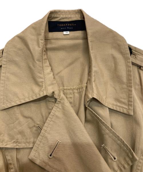 TODAYFUL（トゥデイフル）TODAYFUL (トゥデイフル) ノースリーブトレンチコート　11610001 ブラウン サイズ:36の古着・服飾アイテム
