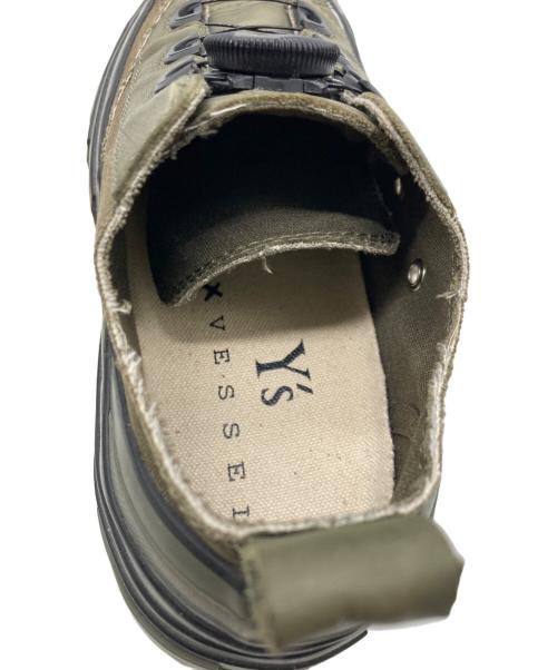 Y's（ワイズ）Y's (ワイズ) VESSEL (ベゼル) ローカットスニーカー カーキ サイズ:22.5cmの古着・服飾アイテム