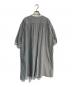 休日と詩 (キュウジツトウタ) くちぶえロングシャツ　25SS　PO-2547 グレー×ホワイト サイズ:Free：6000円