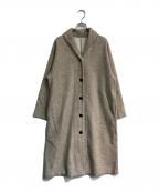 nest Robeネストローブ）の古着「コットンヤクナッピングショールカラーコート　01214-1011」｜ベージュ