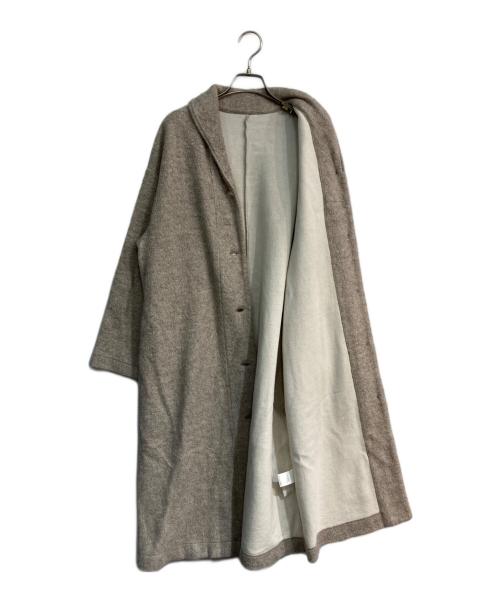 nest Robe（ネストローブ）nest Robe (ネストローブ) コットンヤクナッピングショールカラーコート　01214-1011 ベージュ サイズ:Freeの古着・服飾アイテム