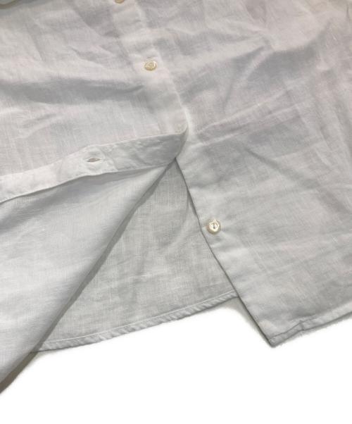 nest Robe（ネストローブ）nest Robe (ネストローブ) リネンスタンドフリルブラウス　01235-1310-55 ホワイト サイズ:Freeの古着・服飾アイテム